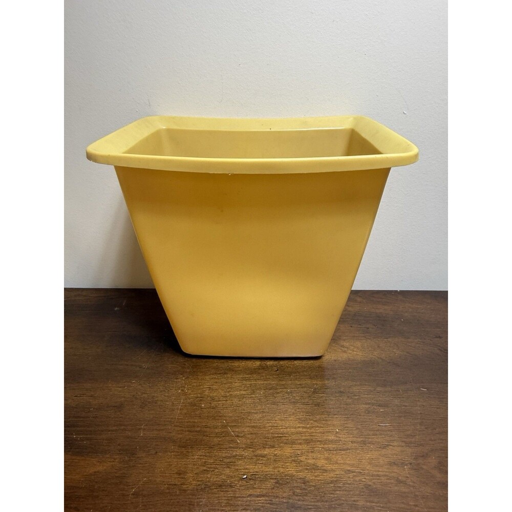 Vtg Rubbermaid Bathroom Waste Trash Can Harvest Gold Daisies 2952 5 MCM 70’s - Picture 4 of 11